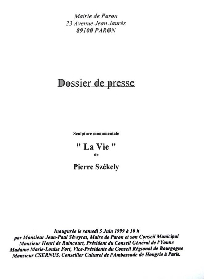 Inauguration 5 juin 1999 - La Vie 1