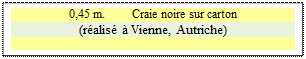 Zone de Texte: 0,45 m.         Craie noire sur carton
(r�alis� � Vienne, Autriche)


