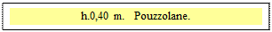 Zone de Texte: h.0,40 m.   Pouzzolane.