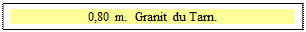 Zone de Texte: 0,80 m.  Granit du Tarn.

