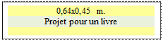 Zone de Texte: 0,64x0,45 m. 
Projet pour un livre

