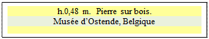 Zone de Texte: h.0,48 m.  Pierre sur bois.
Musée d’Ostende, Belgique


