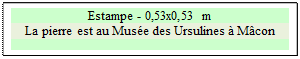 Zone de Texte: Estampe - 0,53x0,53 m 
La pierre est au Muse des Ursulines  Mcon

