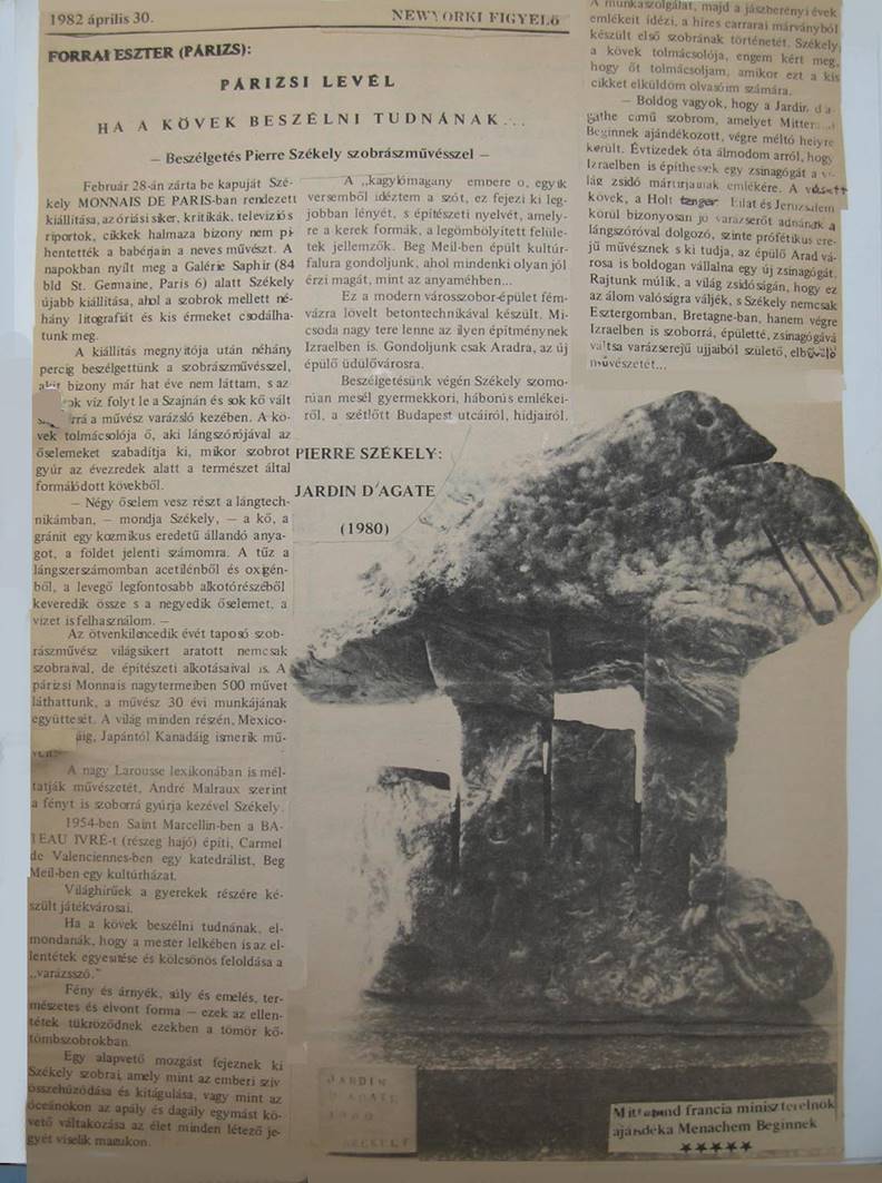 NewYorki Figyel� 30-4-82 L'oiseau impossible, jardin d'agathe 11